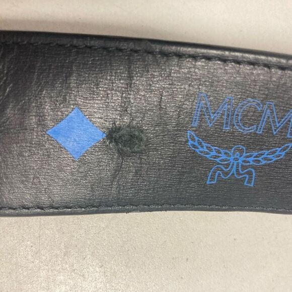 MCM Unisex Reversible Monogram Logo Belt 45” length Black - Picture 8 of 11